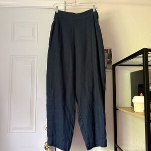 Wide Leg High-Waist Pants in Black